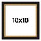 Square Embellished Brown Picture Frame - UV Acrylic, Foam Board Backing, Hanging Hardware